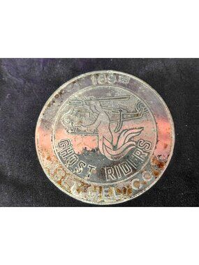 189th Ghost Riders Assault Helicopter Co Vtg Metal Medallion Plate - Military